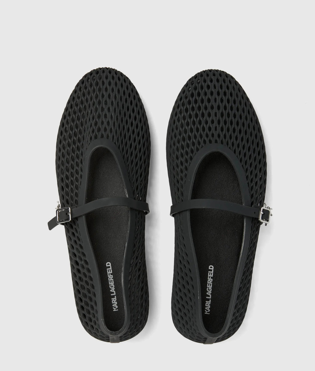Jelly ballet strap pumps