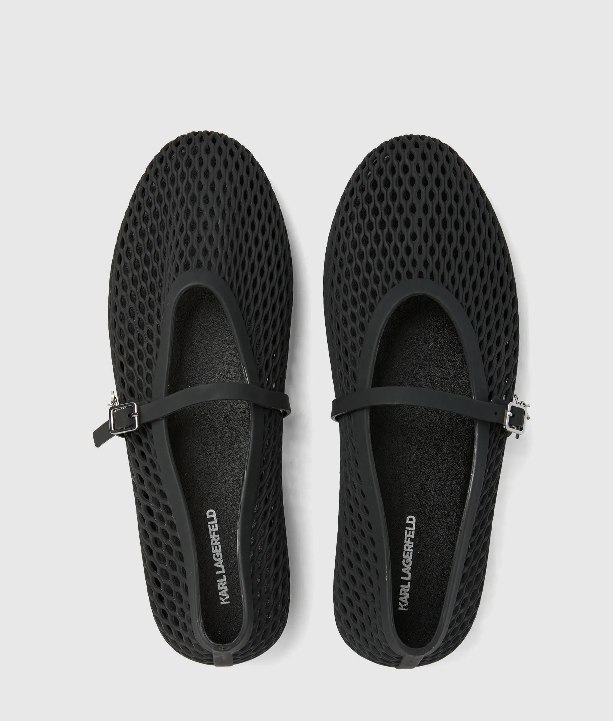 Jelly ballet strap pumps