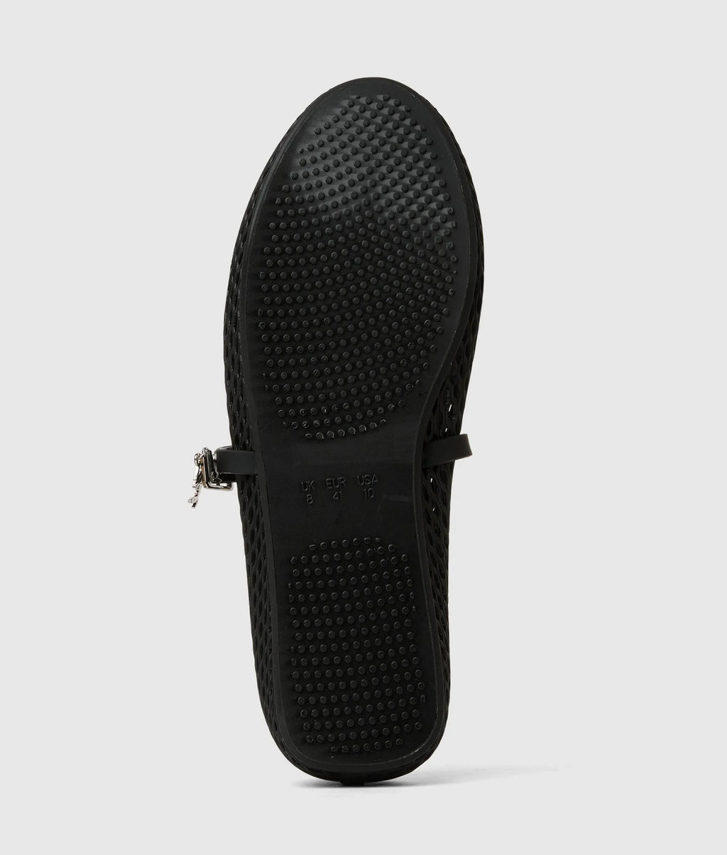 Jelly ballet strap pumps