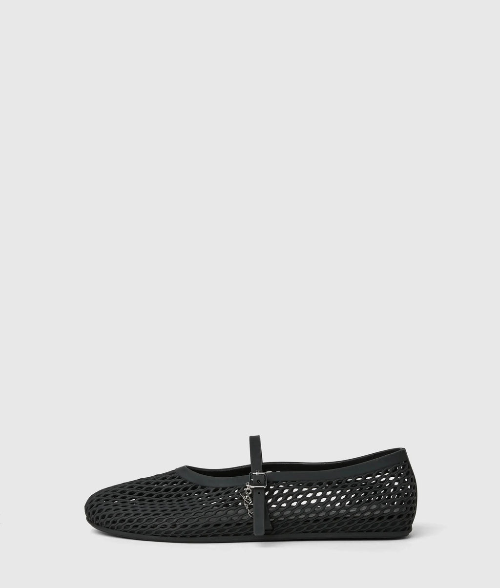 Jelly ballet strap pumps