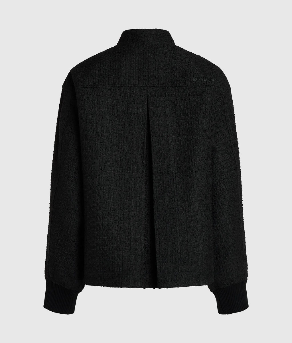 Ikon bouclé bomber jacket