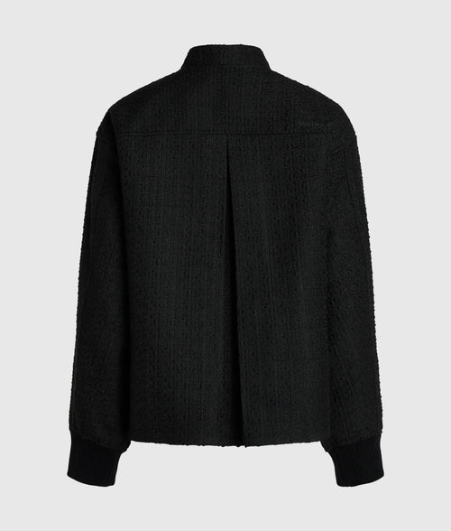 Ikon bouclé bomber jacket