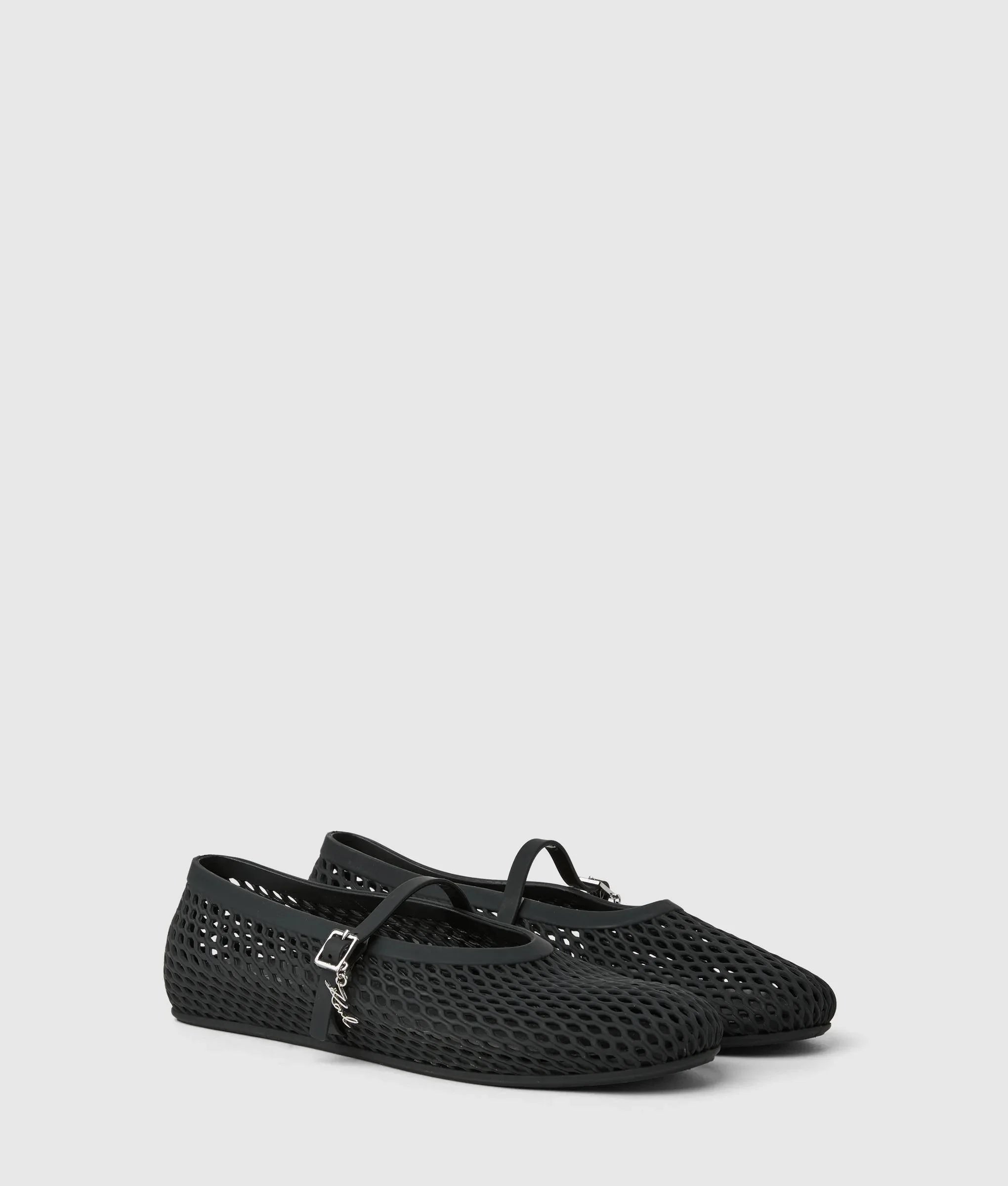 Jelly ballet strap pumps