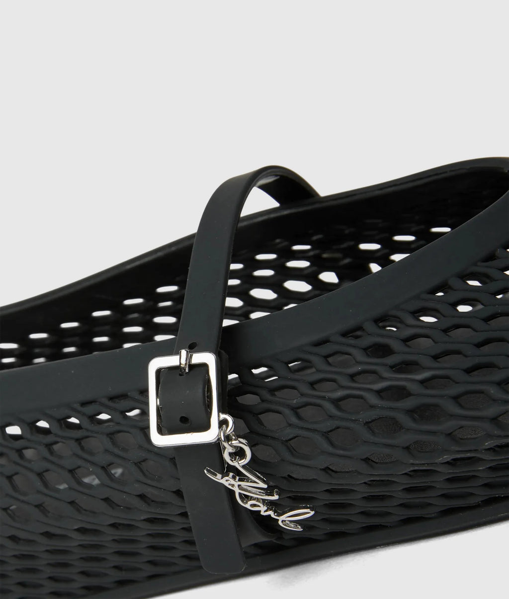 Jelly ballet strap pumps